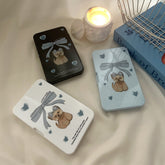 Estuche para lentes de contacto de colores Bowtie West Highland Dog